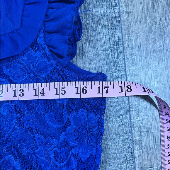 Disney Snow White and the Seven Dwarfs Blue Lace High Neck Dress - Picture 11 of 11